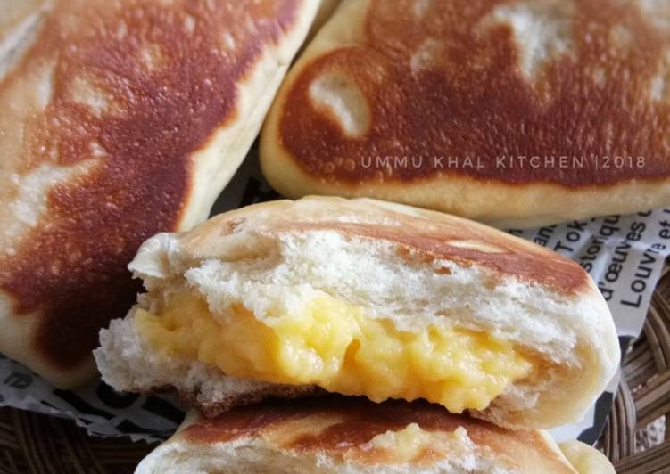 resep Cream Bun / Roti manis tanpa oven dan mixer