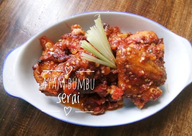 cara membuat Ayam Bumbu Serai