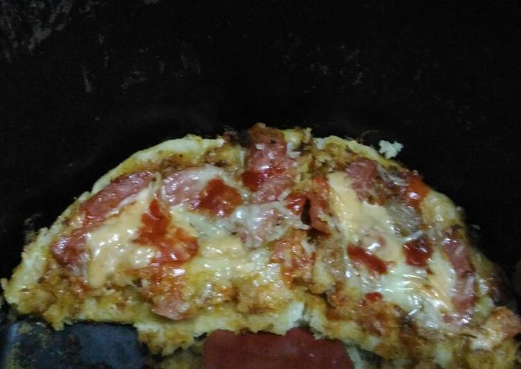 cara membuat Pizza Ubi Magicom