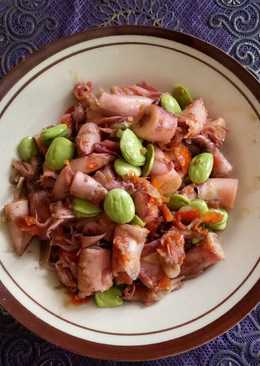 Cumi asin sambal pete