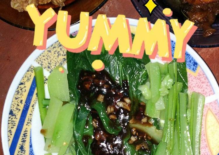 resep makanan Pokcoy labu Siam dengan Saos Tiram