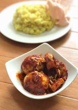 Ayam & Telor Masak Habang (Balado)