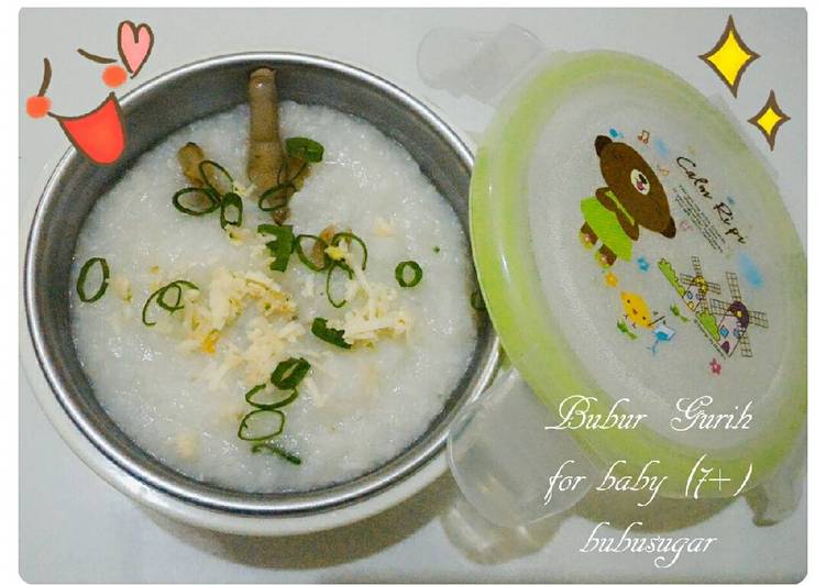 bahan dan cara membuat Bubur Gurih Untuk Baby (7m+) MPASI