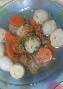 Sop daging babi dgn telur puyuh+bakso keto #ketopad_cp_anekasoup