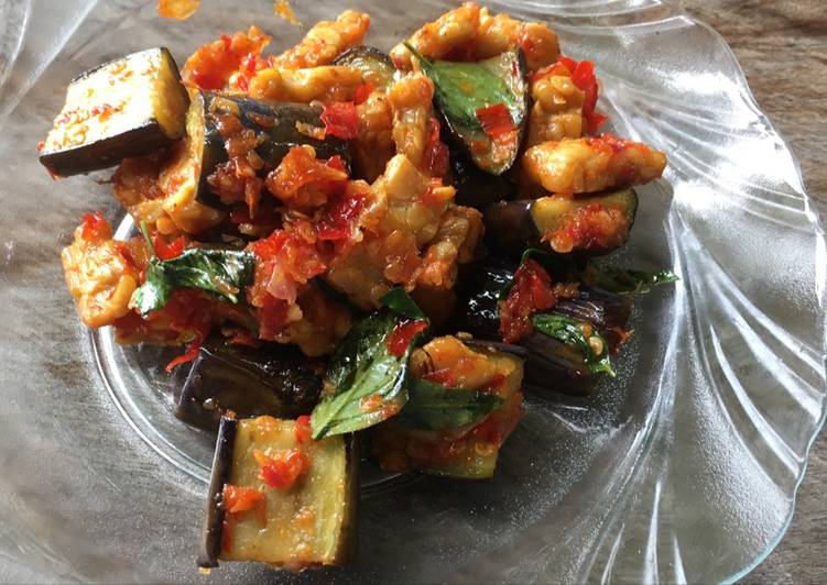 resep Balado Tempe Terong Ungu Daun Kemangi