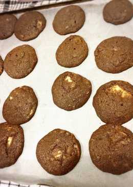 Choco Cookies Dgn Lelehan Coklat putih