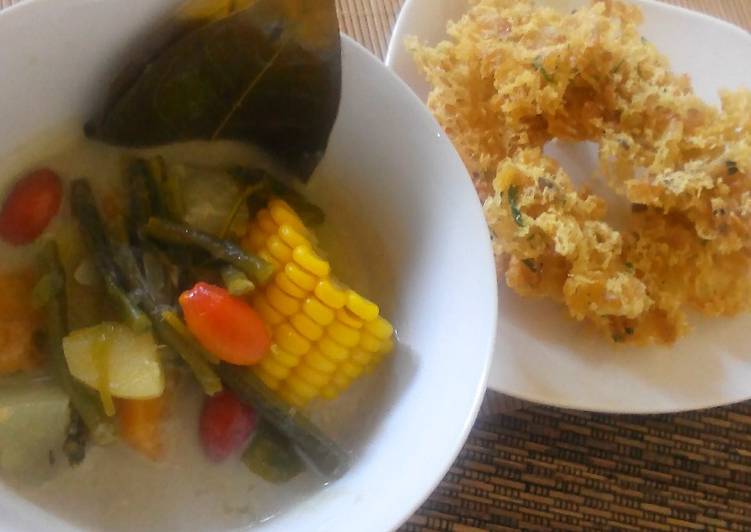 gambar untuk resep makanan Sayur lodeh + kremes udang rebon