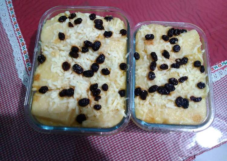 gambar untuk cara membuat Bread puding Kukus 