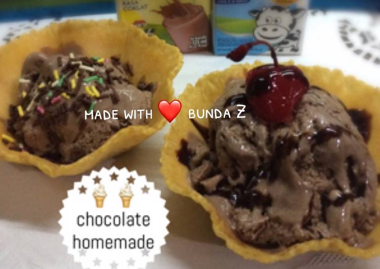 Resep Ice cream chocolate homemade Karya bunda Z