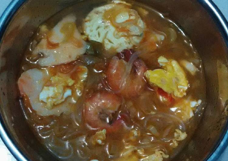 resep lengkap untuk Tom Yam Soun Udang rumahan ala kadar ????