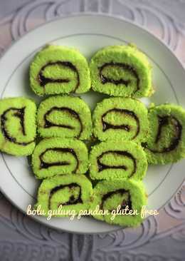 Bolu gulung pandan gluten free #Maree