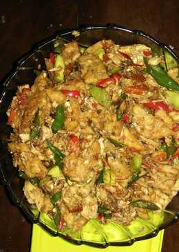 Peda pete tumis tempe