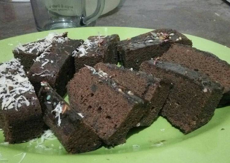 resep masakan Brownies kukus lembuut ala-ala simple no mixer