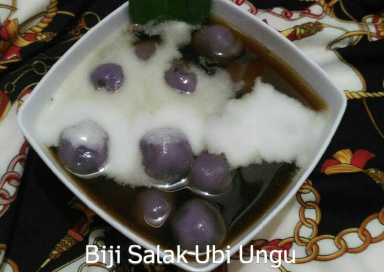 cara membuat Biji Salak Ubi Ungu