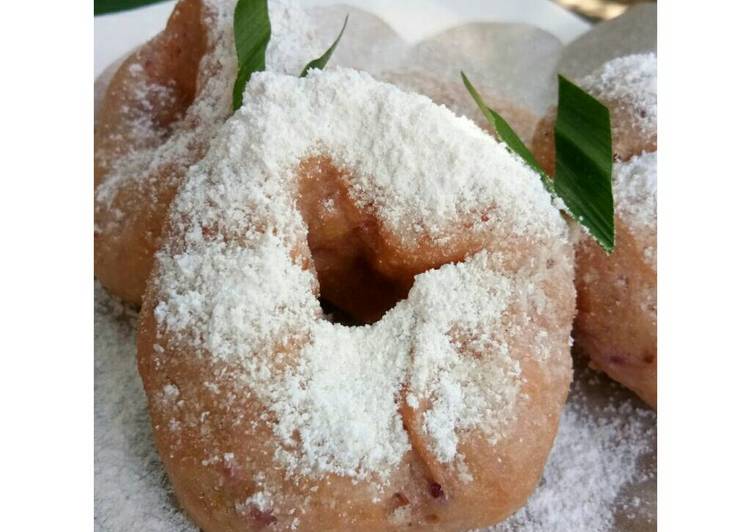 resep masakan Donat goreng ubi ungu