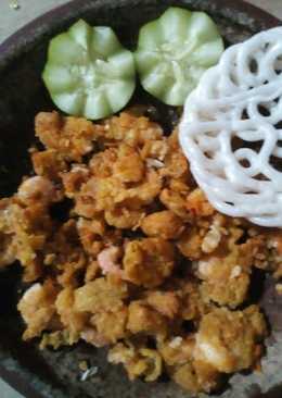 Udang geprek pedas