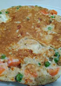 Omelet Oat Putih Telur dan Sayuran