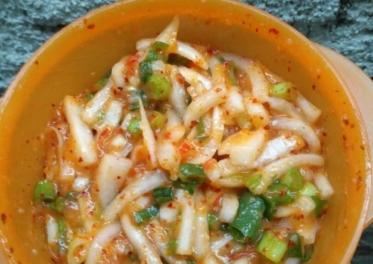 resep lengkap untuk Kimchi Lobak simple ala anak kosan