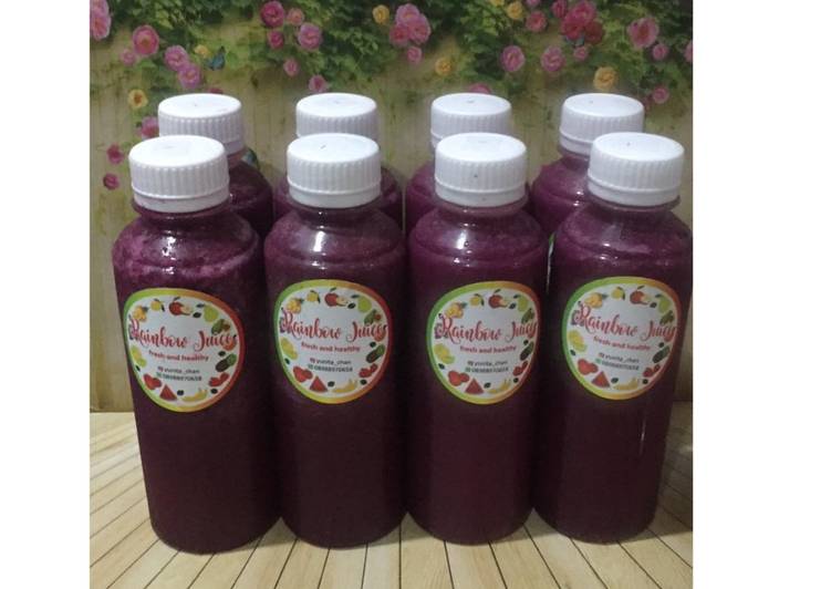 gambar untuk cara membuat Diet Juice Dragon Fruit Melon Cranberry Red Spinach