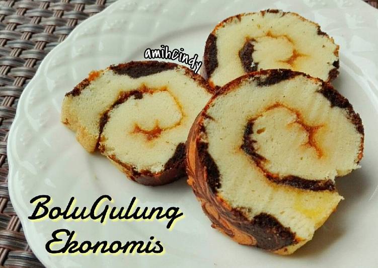 bahan dan cara membuat Bolu Gulung Ekonomis ala Chiffon Cake