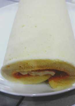 Roll cake dengan 3 bahan mengunakan tepung beras