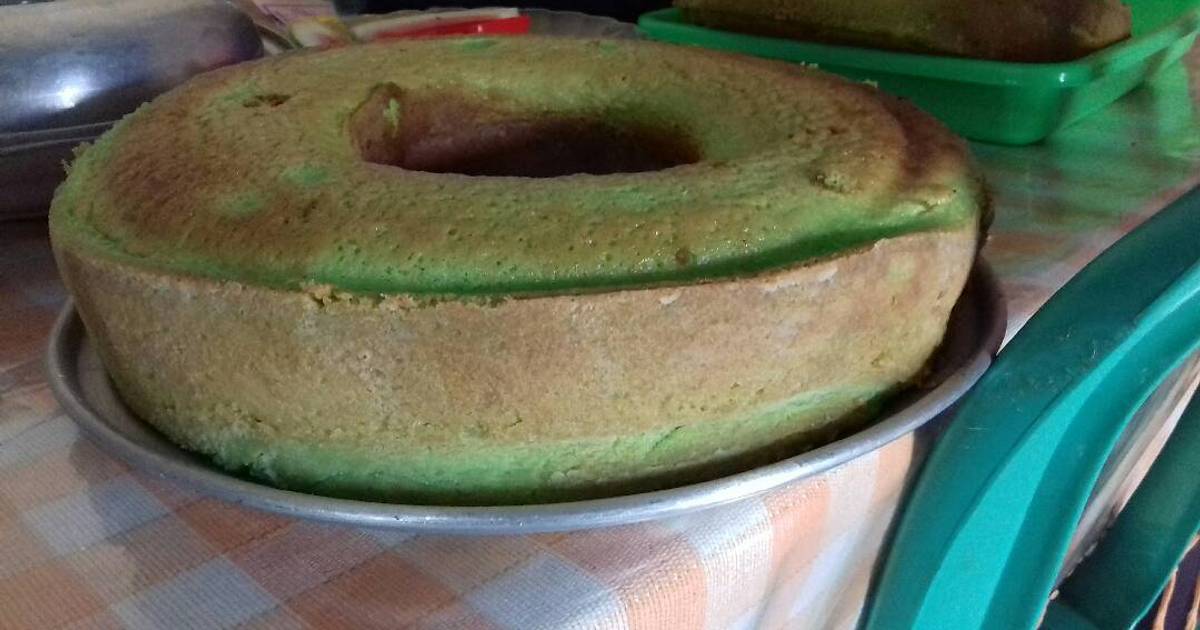 Resep Ogura cake pandan  Bolu  hijau  simple 5 Bahan oleh Nur 