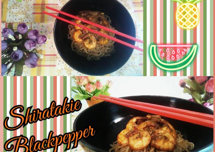 gambar untuk cara membuat Shirataki Blackpepper ??#ketofriendly #ketofy #debm #mie #udang