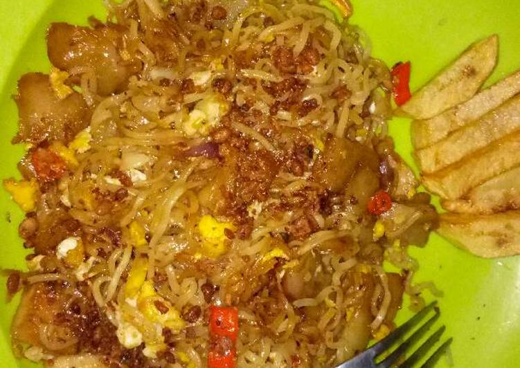 resep lengkap untuk Bakmi goreng otak-otak scallop