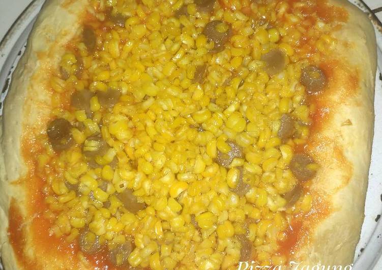 resep masakan Pizza jagung homemade lembut