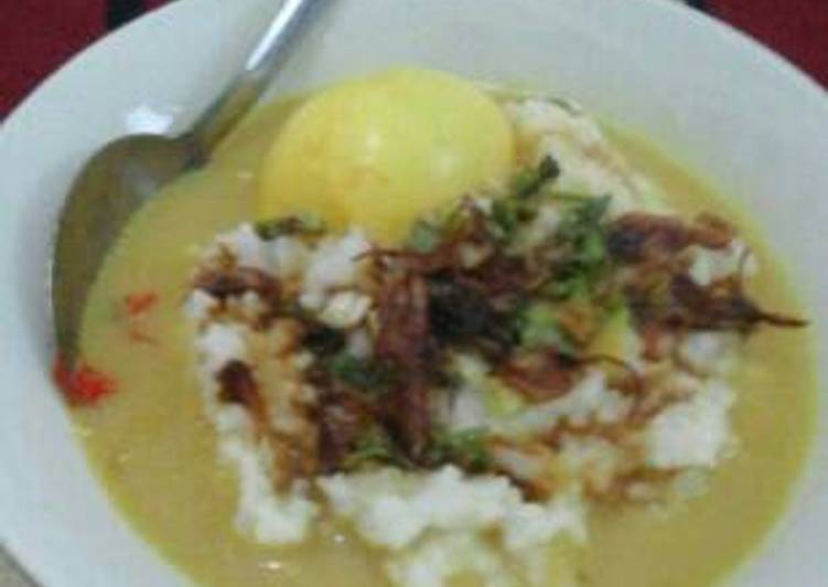 resep makanan Bubur ayam rumahan dgn kuah kuning susu