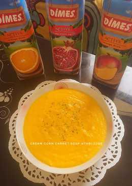 Cream corn carrot soup