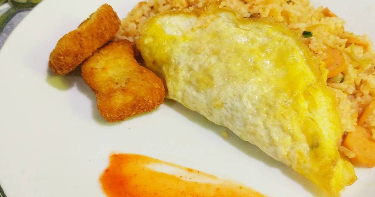  Resep  Omurice simple pake  racik nasgor oleh Vivi 