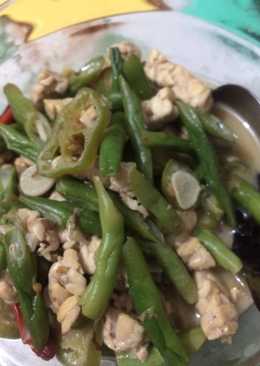 Buncis tempe lombok ijo kuah santan ala Fe'
