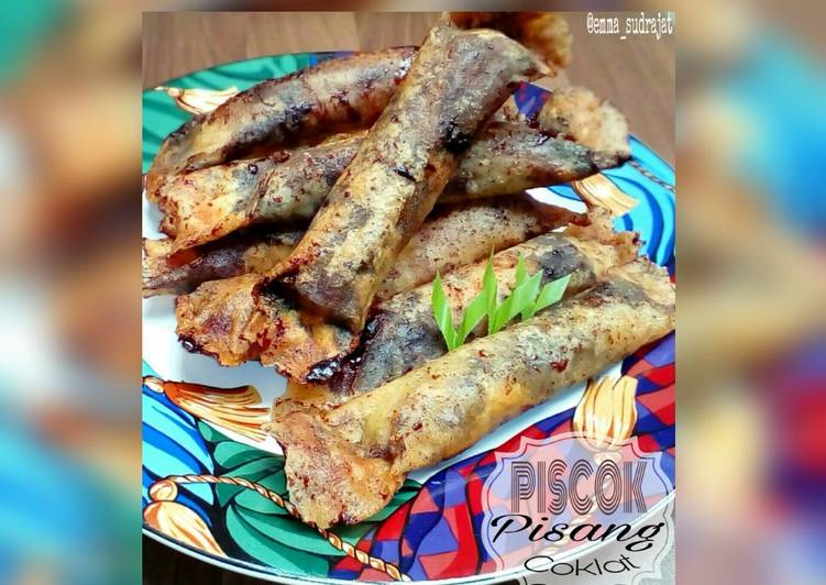 cara membuat Piscok (Pisang coklat + keju)