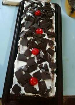 Brownise lapis panggang hias coklat