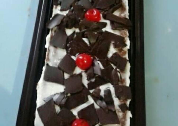 resep makanan Brownise lapis panggang hias coklat