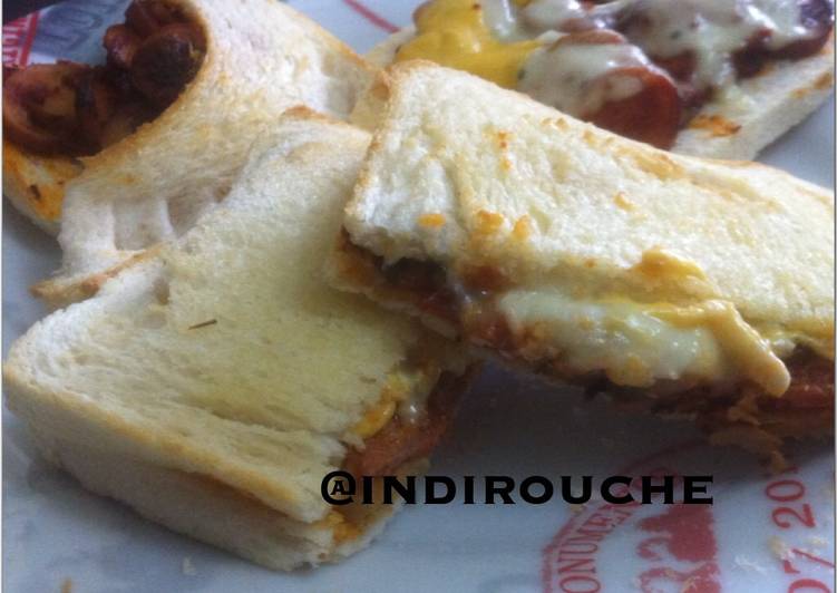 gambar untuk resep makanan Variasi Pizza Sandwich Roti Tawar