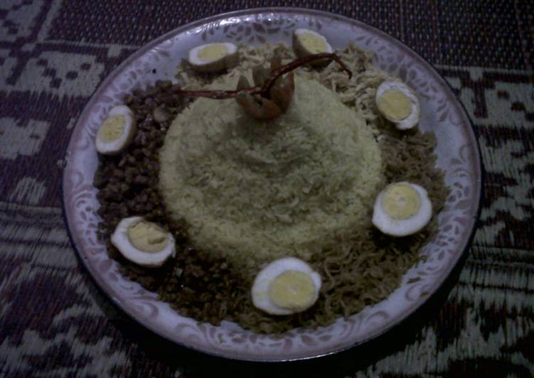 resep lengkap untuk Tumpeng nasi kuning