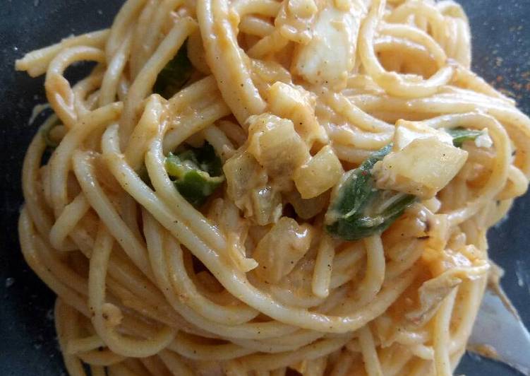 Resep Spaghetti telur asin Kiriman dari yulia dewi