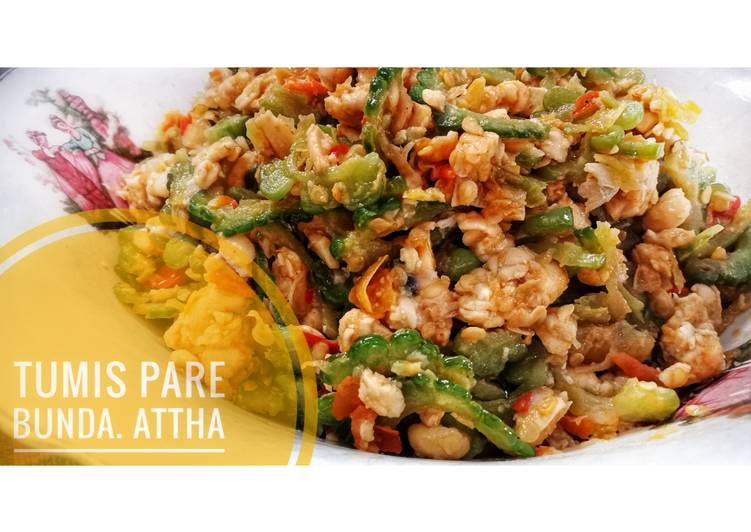 Tumis pare pedas (no pahit)