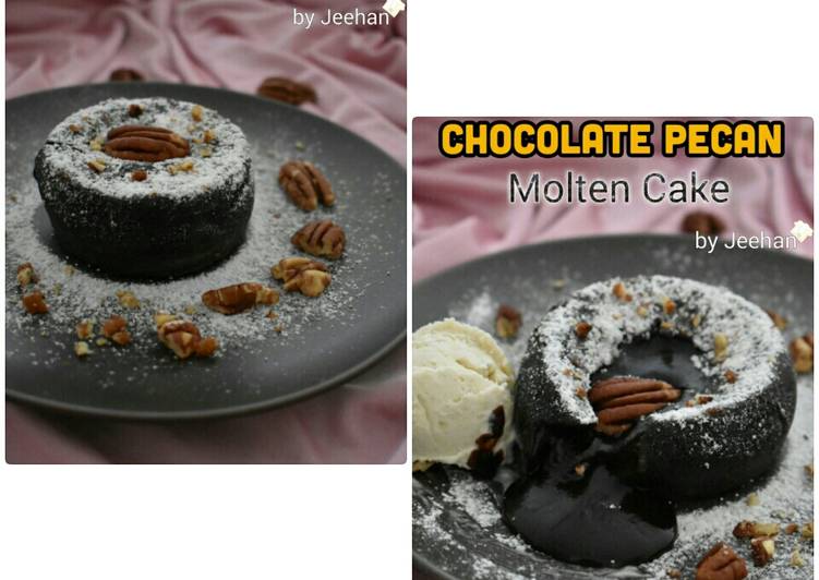 resep masakan Chocolate Pecan Molten Cake