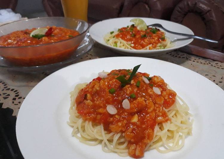 gambar untuk resep makanan Spageti saus bolognaise patin laziz????????