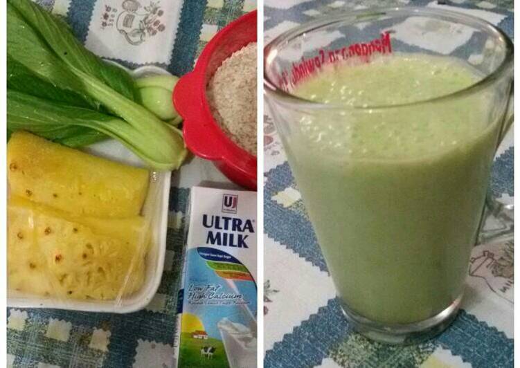 resep masakan Juice Smothies Nanas, Pokcoy, Oat