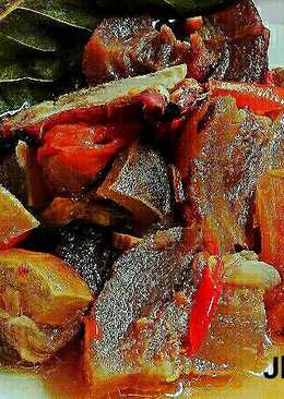 Oseng kikil sapi pedas manis