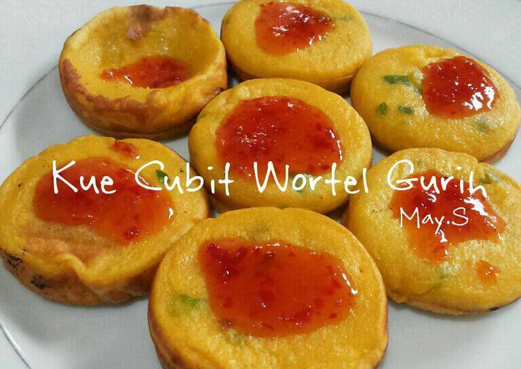 resep lengkap untuk Kue Cubit Wortel Gurih