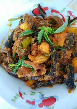 Belut kentang balado