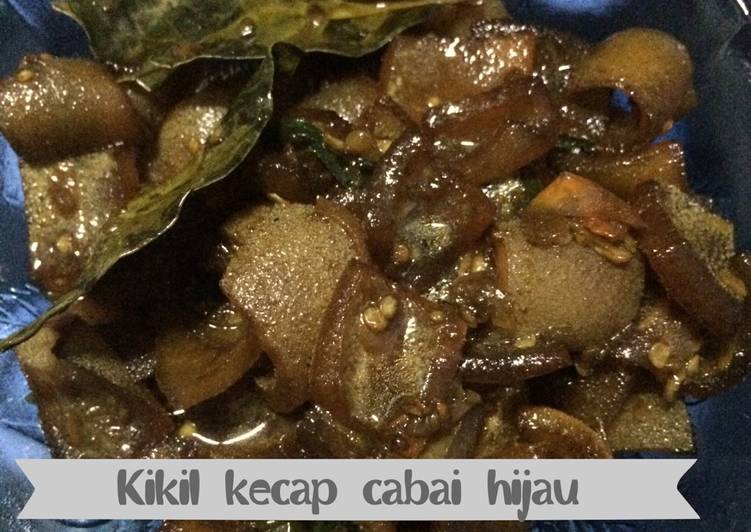 resep makanan Kikil kecap cabai hijau