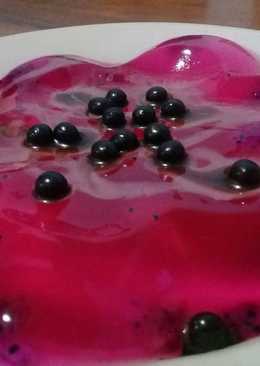 Puding Buah Naga simpel