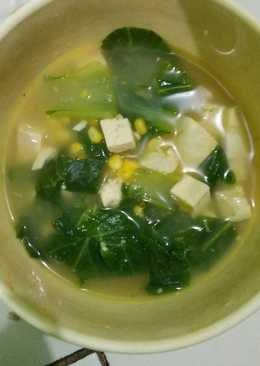 Sup Pakcoy + tahu & jagung manis