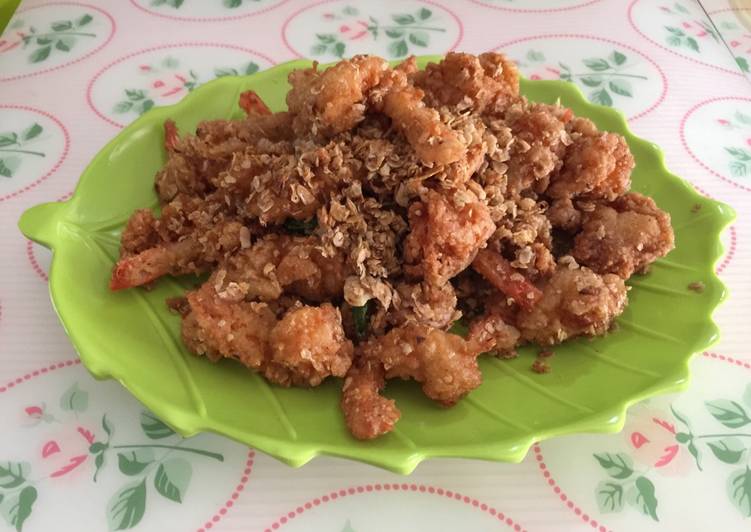 resep lengkap untuk Udang goreng n tumis oat ala ijowcafe